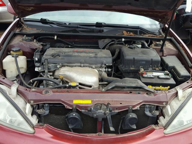 4T1BE32K23U154650 - 2003 TOYOTA CAMRY LE MAROON photo 7