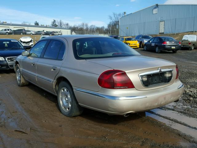 1LNFM97V2WY739106 - 1998 LINCOLN CONTINENTA BEIGE photo 3