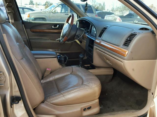 1LNFM97V2WY739106 - 1998 LINCOLN CONTINENTA BEIGE photo 5