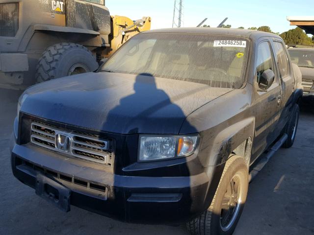 2HJYK16596H505864 - 2006 HONDA RIDGELINE BLACK photo 2