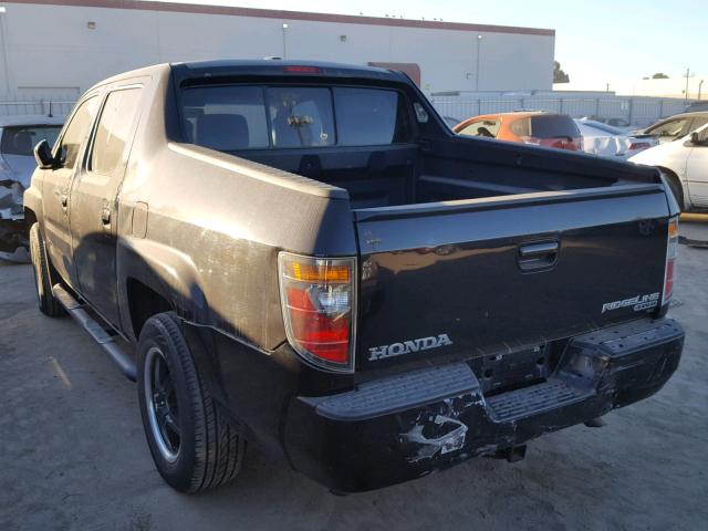 2HJYK16596H505864 - 2006 HONDA RIDGELINE BLACK photo 3