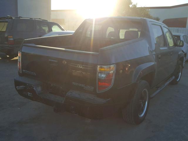 2HJYK16596H505864 - 2006 HONDA RIDGELINE BLACK photo 4