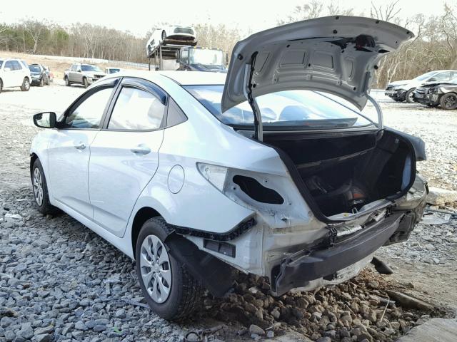 KMHCT4AE0FU833090 - 2015 HYUNDAI ACCENT GLS WHITE photo 3