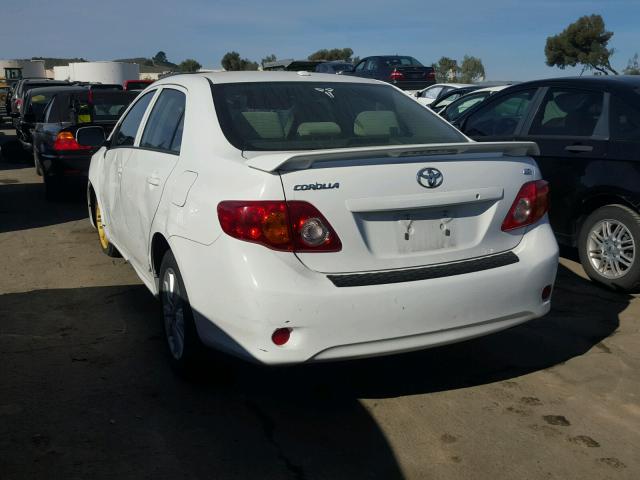 JTDBL40E599036102 - 2009 TOYOTA COROLLA BA WHITE photo 3