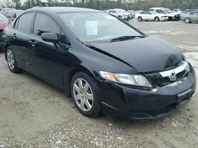 19XFA1F50AE074317 - 2010 HONDA CIVIC LX BLACK photo 1