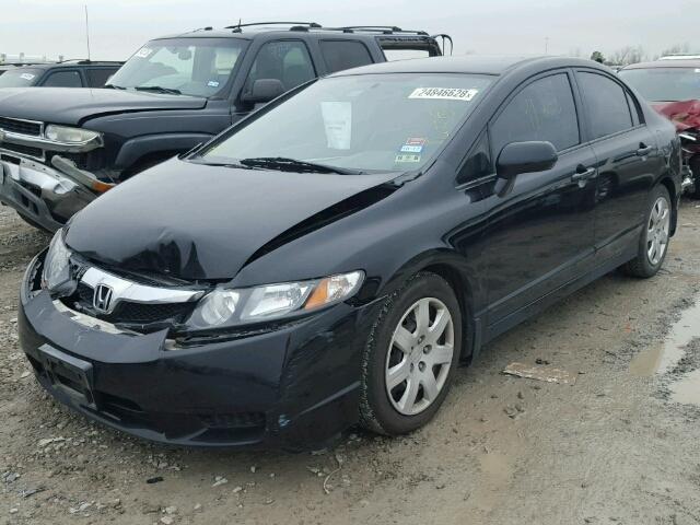 19XFA1F50AE074317 - 2010 HONDA CIVIC LX BLACK photo 2