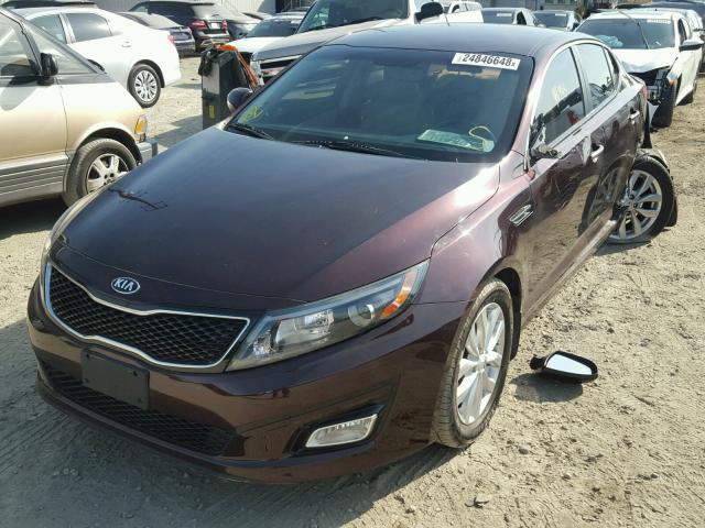 5XXGN4A78EG262437 - 2014 KIA OPTIMA EX MAROON photo 2