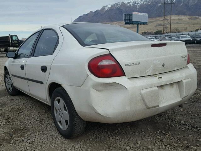 1B3ES26C13D199426 - 2003 DODGE NEON SE WHITE photo 3