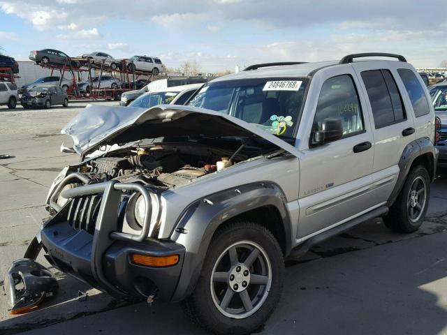 1J4GL48KX3W664322 - 2003 JEEP LIBERTY SP SILVER photo 2