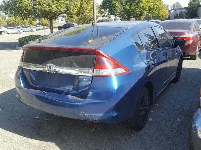 JHMZE2H30DS005520 - 2013 HONDA INSIGHT BLUE photo 4