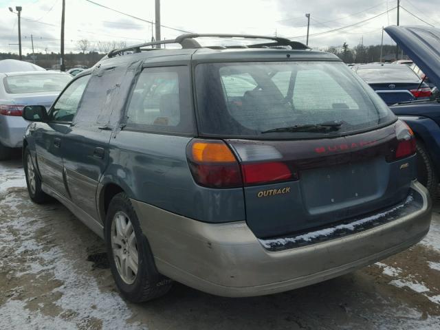 4S3BH665927663004 - 2002 SUBARU LEGACY OUT GREEN photo 3