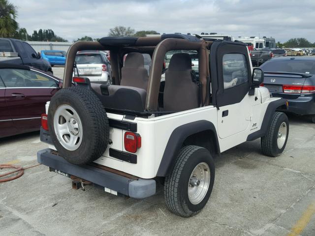 1J4FA29106P739507 - 2006 JEEP WRANGLER / WHITE photo 4