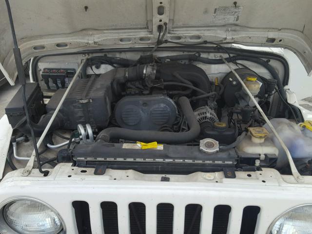 1J4FA29106P739507 - 2006 JEEP WRANGLER / WHITE photo 7