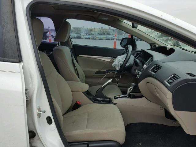 19XFB2F81DE090706 - 2013 HONDA CIVIC EX Սպիտակ լուսանկար 5