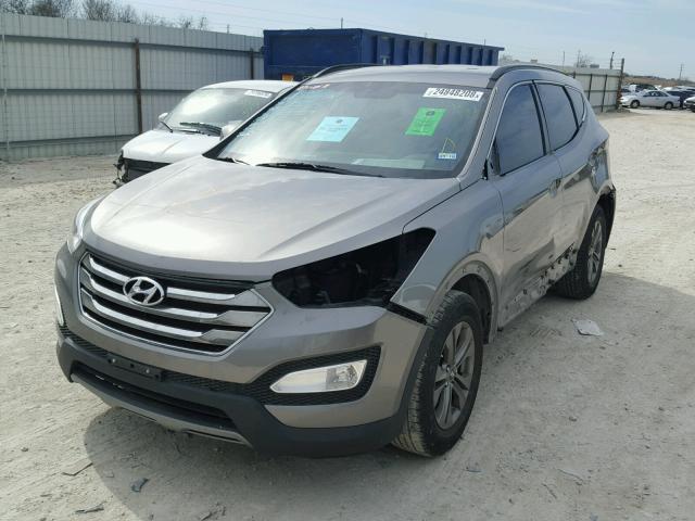 5XYZU3LB4EG192745 - 2014 HYUNDAI SANTA FE S GRAY photo 2