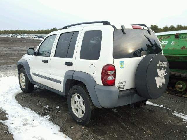 1J4GL48K25W592986 - 2005 JEEP LIBERTY SP WHITE photo 3