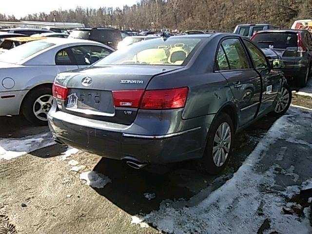 5NPEU46F69H556908 - 2009 HYUNDAI SONATA SE BLUE photo 4