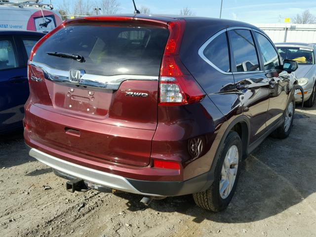 2HKRM4H51GH723226 - 2016 HONDA CR-V EX BURGUNDY photo 4