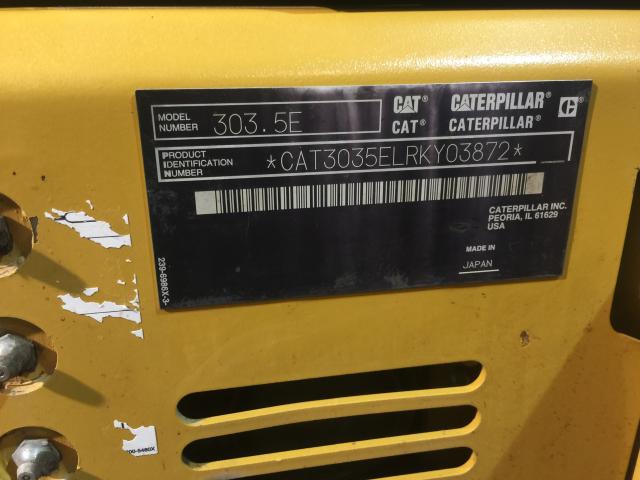 RKY03872 - 2014 CATERPILLAR 303.5E YELLOW photo 9