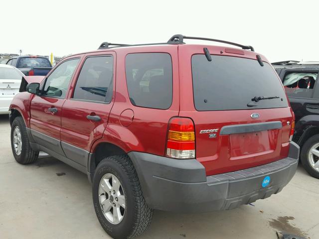 1FMCU03167KA51616 - 2007 FORD ESCAPE XLT BURGUNDY photo 3