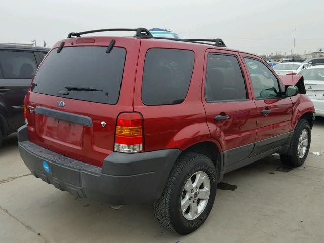 1FMCU03167KA51616 - 2007 FORD ESCAPE XLT BURGUNDY photo 4