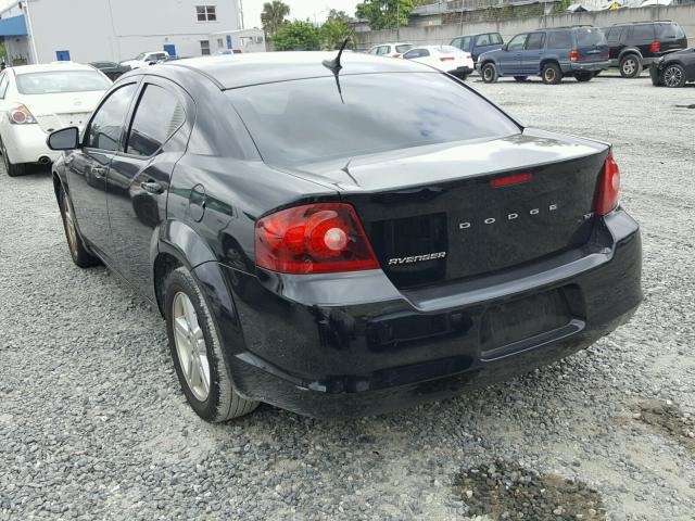 1C3CDZCB6DN619833 - 2013 DODGE AVENGER SX BLACK photo 3