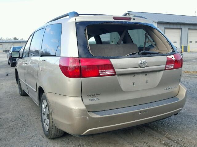 5TDZA23C44S151318 - 2004 TOYOTA SIENNA CE GOLD photo 3