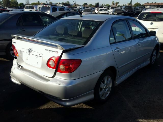 2T1BR32E95C371440 - 2005 TOYOTA COROLLA CE SILVER photo 4