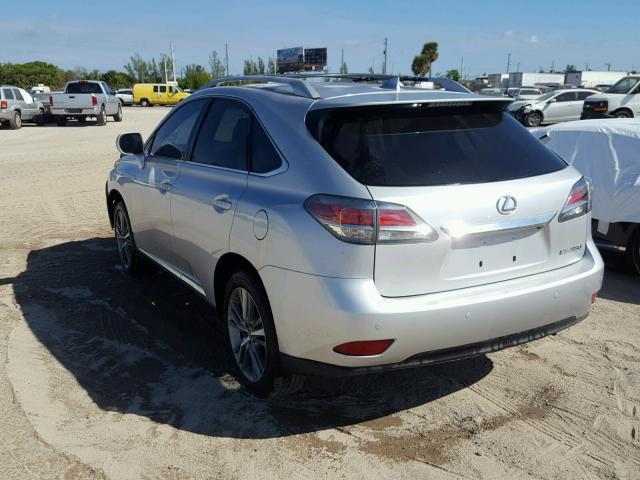 2T2ZK1BAXFC182880 - 2015 LEXUS RX 350 SILVER photo 3