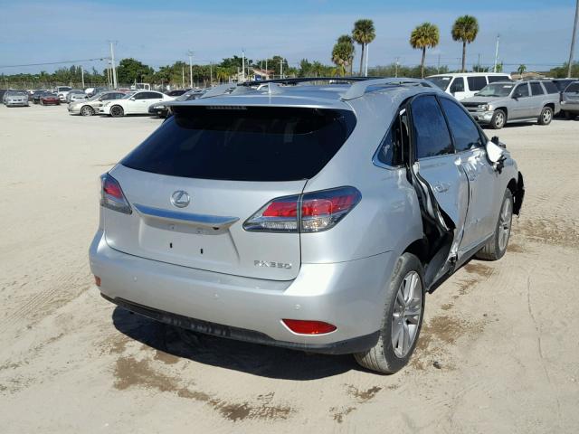 2T2ZK1BAXFC182880 - 2015 LEXUS RX 350 SILVER photo 4