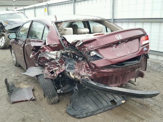 19XFB2F59FE235080 - 2015 HONDA CIVIC LX MAROON photo 3