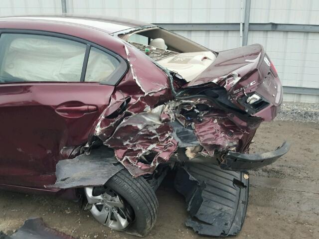 19XFB2F59FE235080 - 2015 HONDA CIVIC LX MAROON photo 9