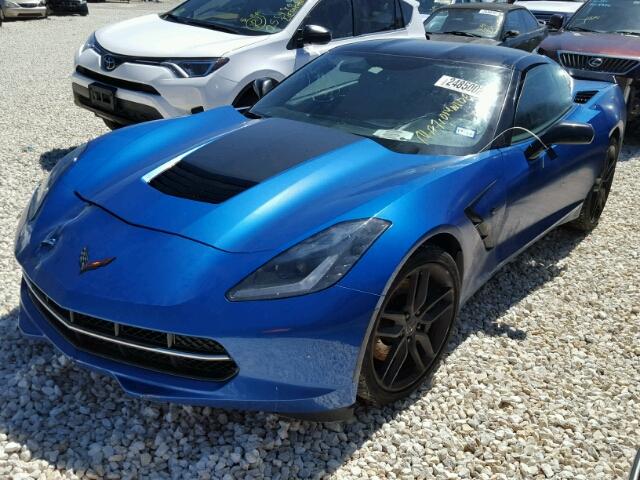 1G1YM2D76F5111392 - 2015 CHEVROLET CORVETTE 3 BLUE photo 2