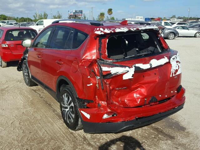 JTMZFREVXHJ119193 - 2017 TOYOTA RAV4 LE Qırmızı foto 3
