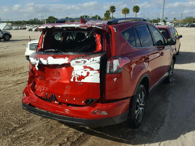 JTMZFREVXHJ119193 - 2017 TOYOTA RAV4 LE RED photo 4