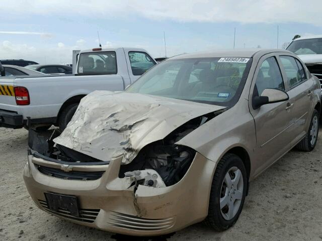 1G1AL58F187300711 - 2008 CHEVROLET COBALT LT GOLD photo 2