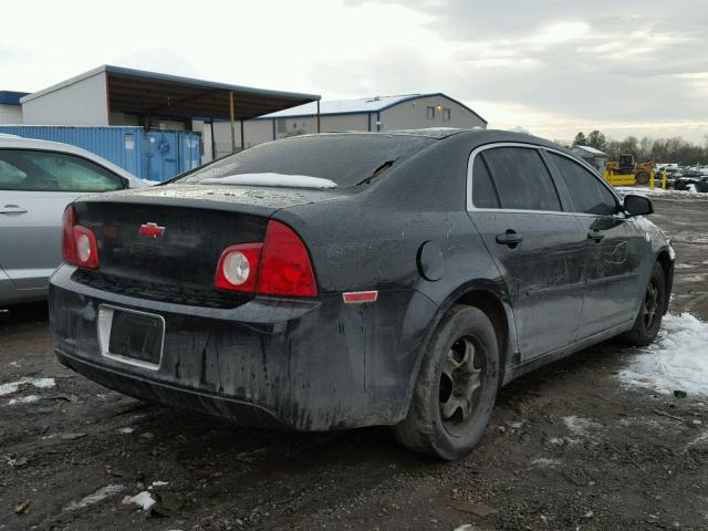 1G1ZG57B38F206972 - 2008 CHEVROLET MALIBU LS შავი ფოტო 4