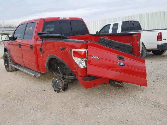 1FTPW14V59FA11644 - 2009 FORD F150 SUPER RED photo 3