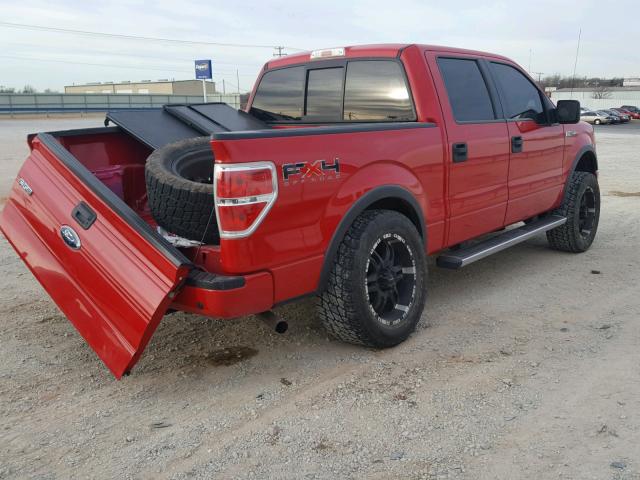 1FTPW14V59FA11644 - 2009 FORD F150 SUPER RED photo 4