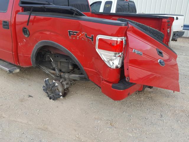 1FTPW14V59FA11644 - 2009 FORD F150 SUPER RED photo 9