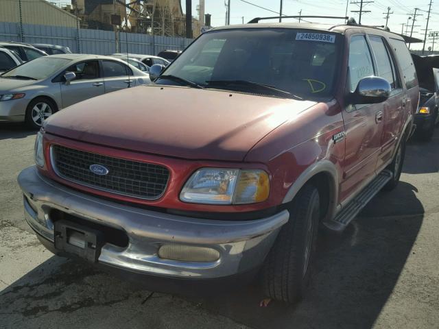 1FMEU17L2VLC12903 - 1997 FORD EXPEDITION RED photo 2