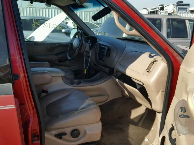 1FMEU17L2VLC12903 - 1997 FORD EXPEDITION RED photo 5