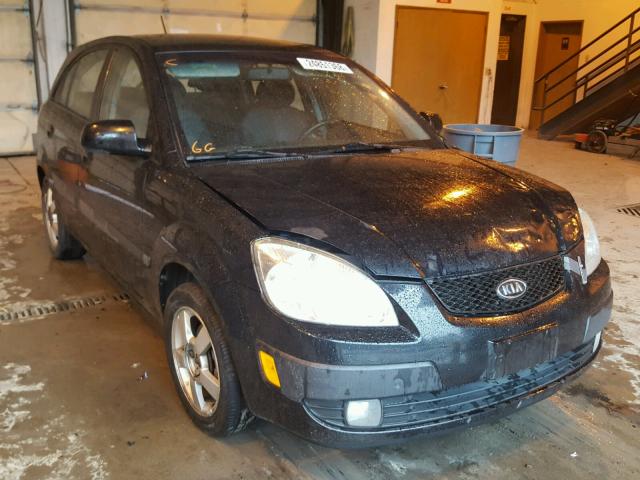 KNADE163966127259 - 2006 KIA RIO 5 BLACK photo 1