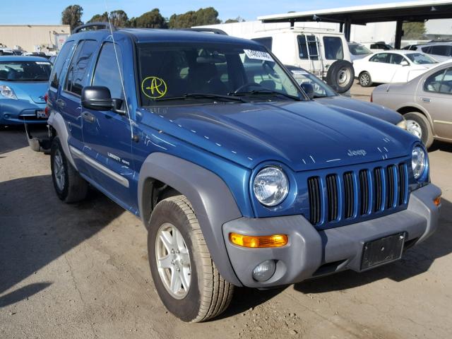 1J4GL48K53W538711 - 2003 JEEP LIBERTY SP BLUE photo 1