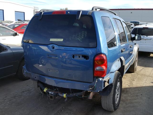 1J4GL48K53W538711 - 2003 JEEP LIBERTY SP BLUE photo 4