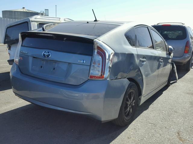 JTDKN3DUXD1632710 - 2013 TOYOTA PRIUS TEAL photo 4