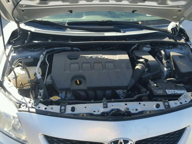 2T1BU4EE9AC323706 - 2010 TOYOTA COROLLA BA SILVER photo 7