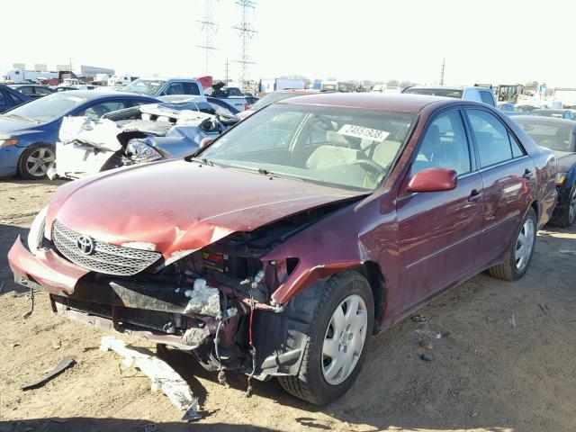 4T1BE32K34U379127 - 2004 TOYOTA CAMRY LE BURGUNDY photo 2