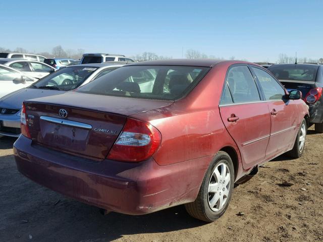 4T1BE32K34U379127 - 2004 TOYOTA CAMRY LE BURGUNDY photo 4