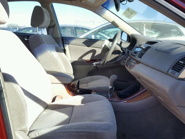 4T1BE32K34U379127 - 2004 TOYOTA CAMRY LE BURGUNDY photo 5